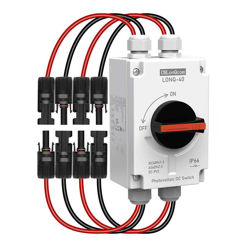 Chave seccionadora fotovoltaica DC1200V 32A com cabo fotovoltaico 2in 2out